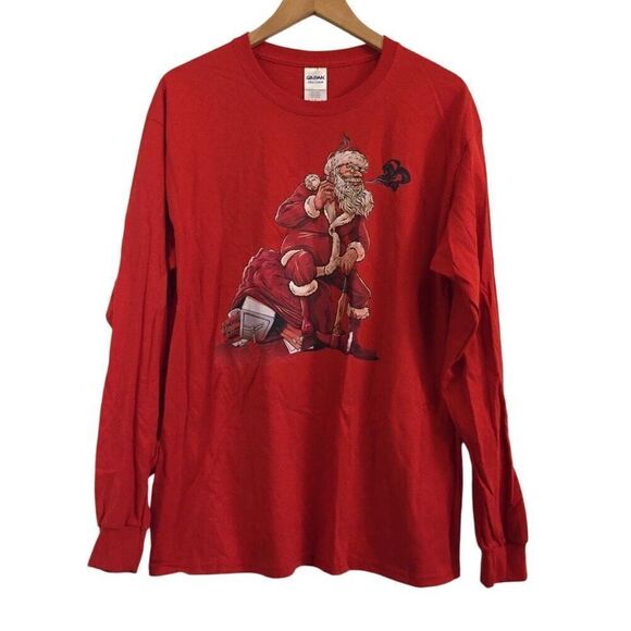 Bad Santa Christmas Long Sleeve Tshirt Men’s Size Medium - Picture 1 of 1